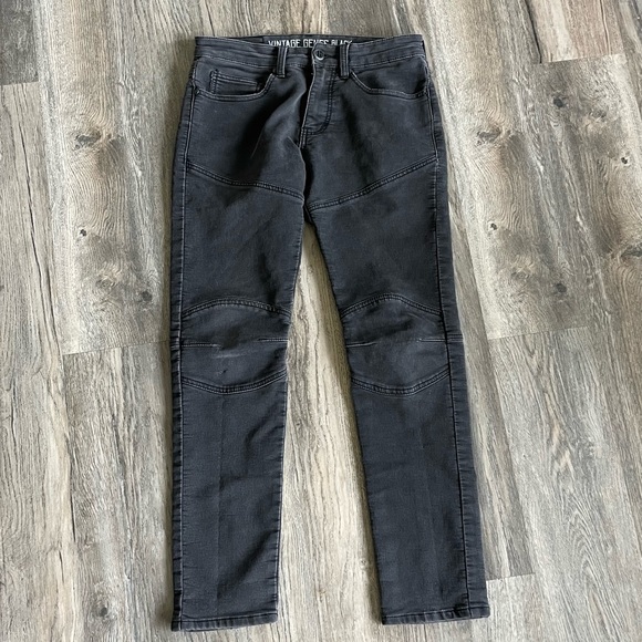 vintage genes black jeans slim straight fit